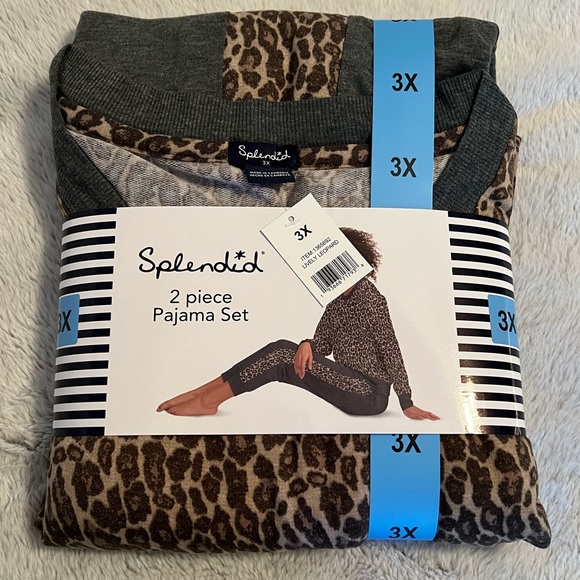 Splendid 2-Piece Leopard Print Pajama Set Sz 3X NWT - Picture 4 of 4